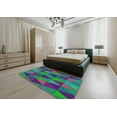 thumbnail image 5 of Ahgly Company Machine Washable Indoor Rectangle Transitional Bright Grape Purple Area Rugs, 6' x 9', 5 of 7