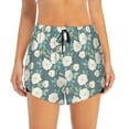 thumbnail image 4 of Lsque Flower Printed Women's Running Shorts with Liner Pockets,Elastic Quick Dry Workout Athletic Gym Yoga Shorts,Womens High Waist Shorts-X-Large, 4 of 9