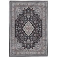 thumbnail image 2 of Contemporary Home Living 3.25' x 5' Floral Medallion Area Throw Rug - Black and Cream, 2 of 7