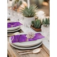 thumbnail image 5 of Purple Gold Cloth Napkins Set of 4 Reusable Dinner Napkins, Abstract Flower Ombre Aesthetics Paint Cocktail Napkin Washable Table Napkins for Wedding/Holiday Party/Baby Shower 20"x20", 5 of 7