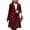 #-003Wine, variant on Winter Coats for Women 2025 Warm Long Sleeve Notch Lapel Wool Blend Double Breasted Trench Coat Mid Length Comfortable Trendy a Line Overcoat Solid with Pocket Jacket Green XL