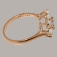 thumbnail image 4 of LBG British Made 14k Rose Gold Natural Aquamarine & Opal Womens Statement Ring - 33 size options - Size 5, 4 of 6