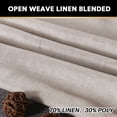 thumbnail image 2 of PrimeBeau Elegant Natural Linen Blended Energy Efficient Light Filtering Curtains / Tab Top Curtains Window Treatments Panels / Drapes for Livingroom (Set of 2, 52" x 96"，Angora), 2 of 5
