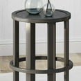thumbnail image 3 of Cassie Indoor Industrial 11 Inch Ceramic Tile Side Table, Grey Finish, 3 of 7