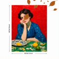 thumbnail image 3 of Matisse Red Background Woman Canvas Wall Art, Modern Abstract Art, Ready to Hang Gift Decor, 3 of 8