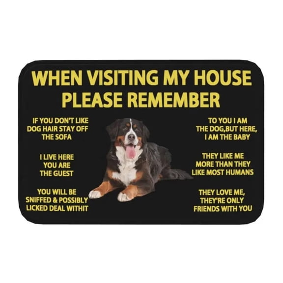 BAIANNAN Dog Doormat Non-Slip Kitchen Bath Mat Bedroom Balcony Floor Door Entrance Carpet Rug