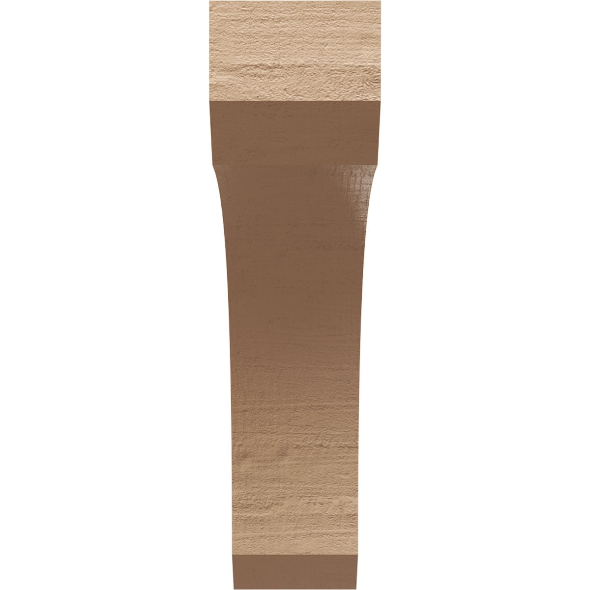 7"W x 28"D x 28"H Thin Legacy Rough Cedar Woodgrain TimberThane Corbel, Primed Tan