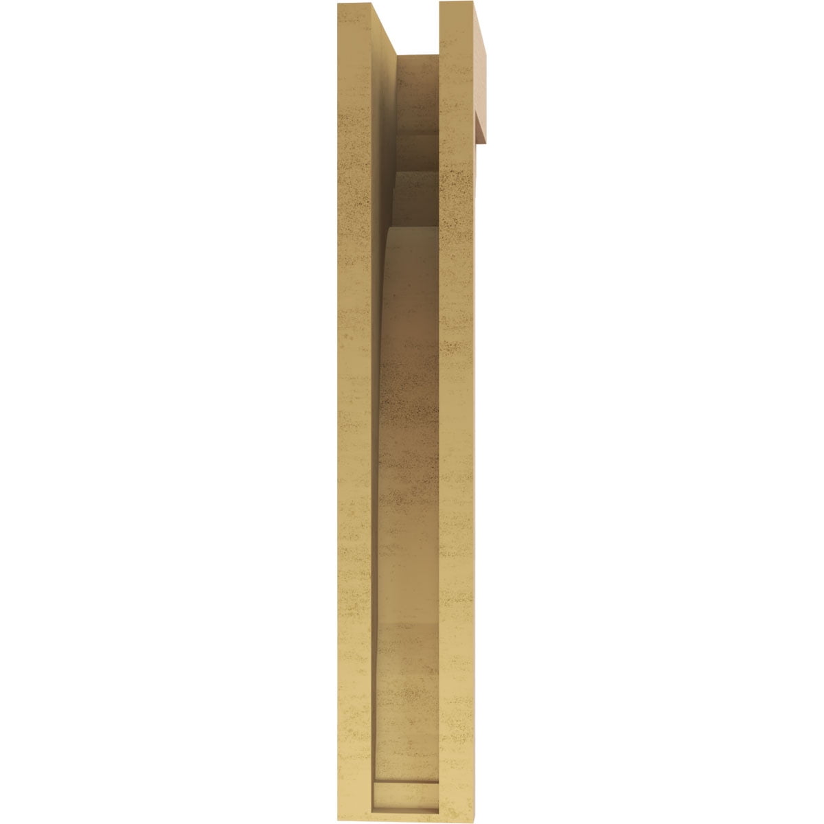 6"W x 12"D x 36"H Thin Warren Rough Cedar Woodgrain TimberThane Corbel, Primed Tan