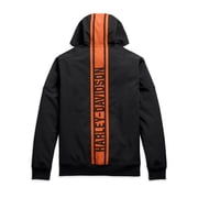 Harley-Davidson Mens Vertical Stripe Hooded Stretch Jacket, Black - 98408-20VM