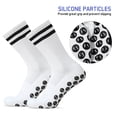 thumbnail image 3 of yeacher Chaussettes de Soccer Rayées Rouges FS - Respirantes, Antidérapantes, en Mélange de Polyester Qui Évacue l'Humidité, 1 Paire (Taille 38-44), 3 of 6