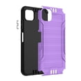 thumbnail image 3 of Kaleidio Case For Samsung Galaxy A22 5G, Boost Celero 5G [Combat Armor] Brushed Metallic Impact [Shockproof] Protector Hybrid Cover [Purple/Black], 3 of 5