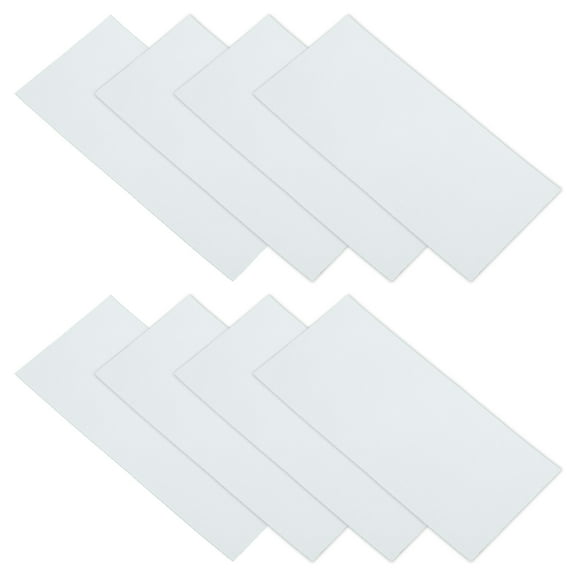 Down Jacket Repair Patch 4" x 8", 8 Pack Self Adhesive Nylon Fabric Patch for Tent Clothes, White