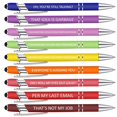 thumbnail image 2 of 10 BolíGrafos de Oficina, BolíGrafos Divertidos, BolíGrafos SarcáSticos Desmotivadores, BolíGrafos Macaron Touch Stylus para Oficina, Color Negro, 2 of 5