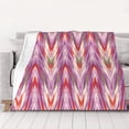 thumbnail image 5 of YFYANG Lightweight Warm Flannel Blanket, Pink and Purple Abstract Texture Throw Blanket for Bed, Sofa, Travel, Camping, 60"x50", 5 of 7