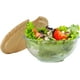 thumbnail image 1 of Ensaladera de vidrio Grande Gaon tazón Recipiente para Ensalada y Alimentos con tapa de madera, 1 of 10
