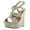 Gold, variant on Anne Marie Womens 40-KENDRA1 Open Toe High Heel Wedge Platform Sandal Shoes