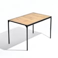 thumbnail image 3 of Homy Casa Modern Dining Table with Sturdy Metal Frame – Rectangular Desk Study Table for 4 Person, Walnut, 3 of 5