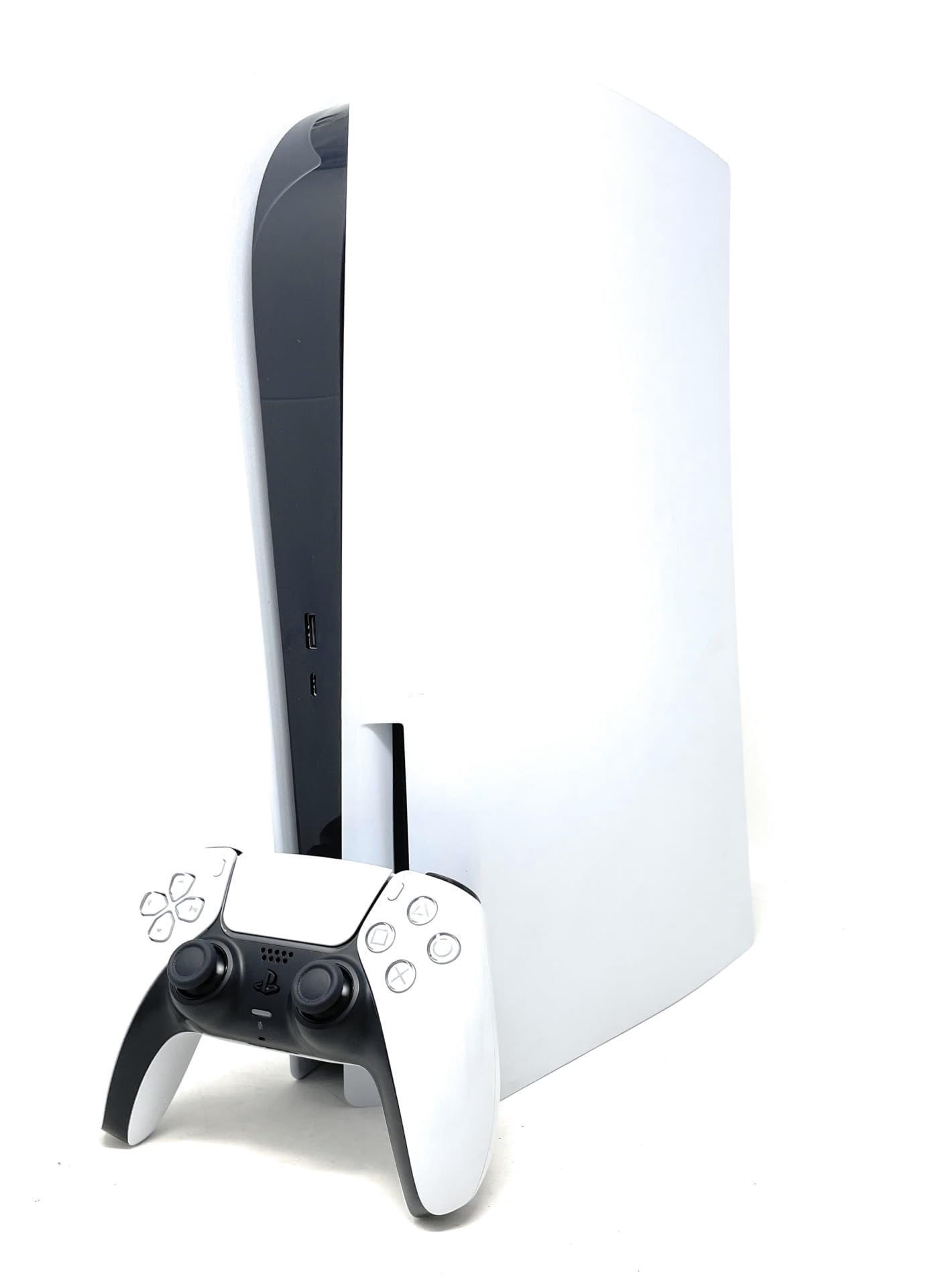 Restored Sony Playstation 5 PS5 Standard Game Console with 2 Retrofam Controllers, White (Refurbished)