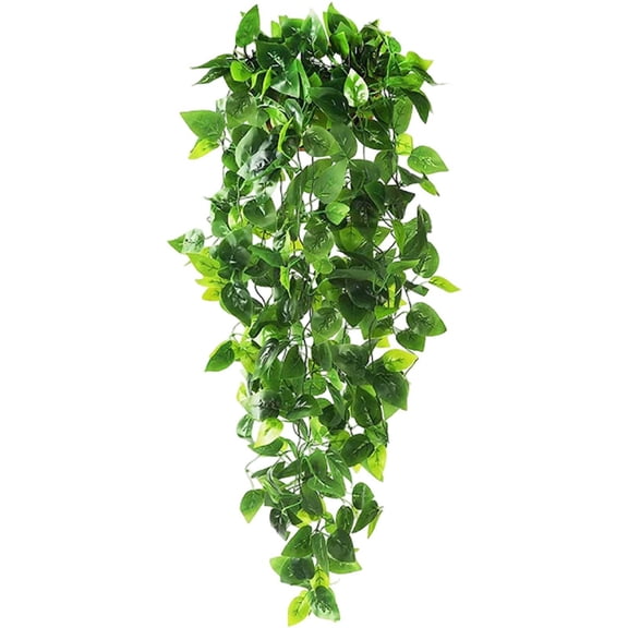 Artificial Pothos Hanging Vine Realistic Leaf No Maintain Indoor Outdoor Wedding Wall Greenery Decor