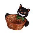 thumbnail image 4 of Cesta tejida con forma de figura de Halloween, organizador de escritorio, práctica cesta para bocadillos y dulces, cesta de almacenamiento para mesa Negro, 4 of 8