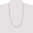 thumbnail image 5 of White Sterling Silver chain Figaro 28 in 3.5 mm 3.5mm, 5 of 5