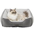 thumbnail image 1 of Cama para perros DEBANG HOME Deluxe de felpa para perros extrapequeños, color gris, 1 of 6