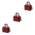 thumbnail image 3 of Youkk Thermal With Oxford Cloth Sturdy And Durable For Work Or School Easy To Polyester Thermal Lunch Bags Winered 3Set, 3 of 6