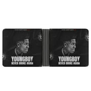 Music Youngboy PU Leather Bifold Wallet Money Organizers Gift With Card Slots For Men And Women