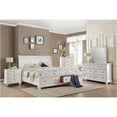thumbnail image 4 of Transitional Style Two Drawer Wooden Night Stand with Round Bun Legs, White- Saltoro Sherpi, 4 of 5