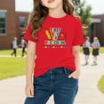 thumbnail image 2 of Juslio Girls Letter Pattern T Shirts Comfortable Breathable Crew, Neck Casual Short Sleeved Tops Shirts Sizes 2-18, 2 of 9