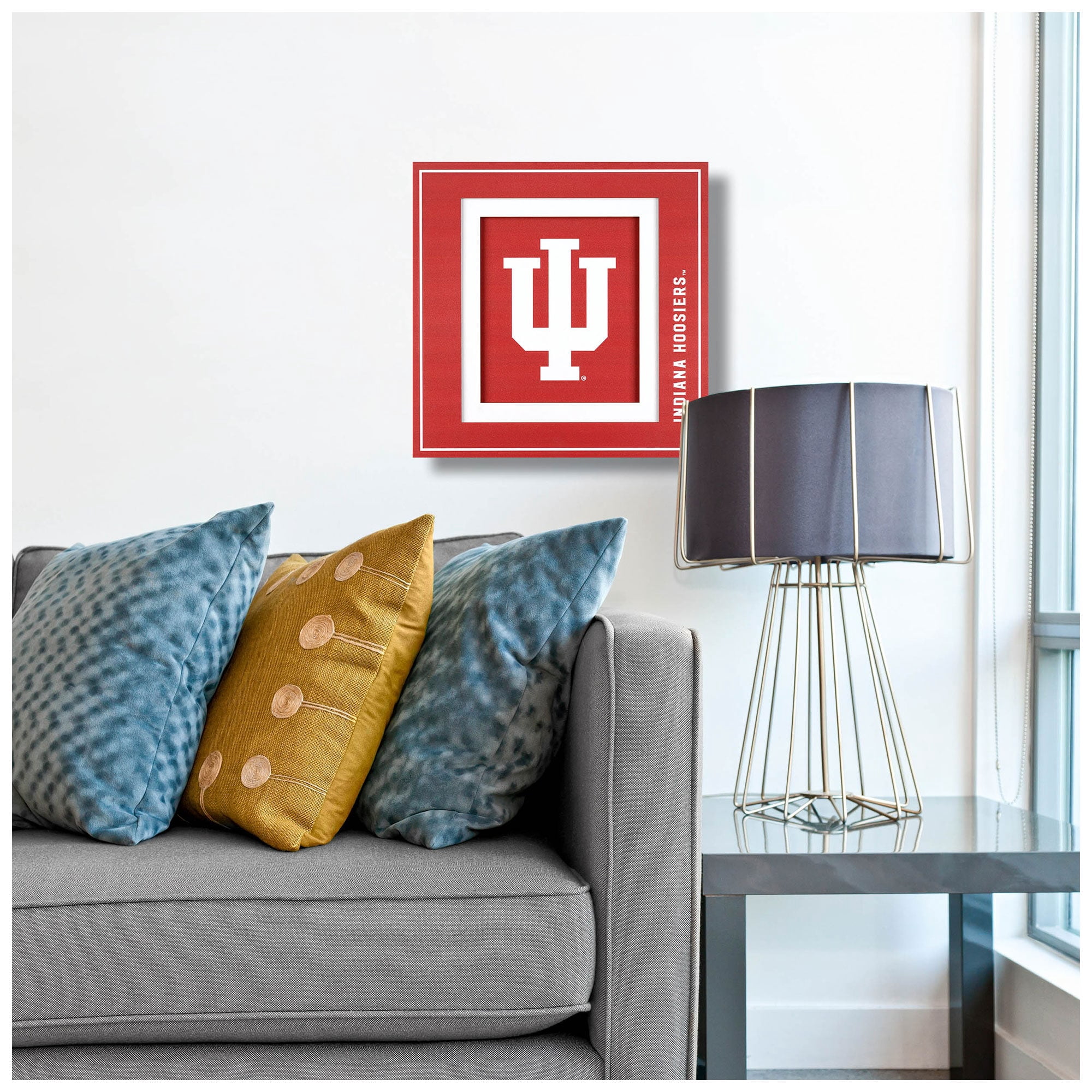 Indiana Hoosiers 12'' x 12'' 3D Logo Wall Art