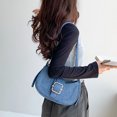 thumbnail image 1 of Bolso de mano de cuero para mujer, bolso elegante a la moda para axila, bolso para citas diarias (azul), 1 of 6