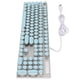 thumbnail image 3 of Teclado mecánico con interruptor azul, 104 teclas, retroiluminación, ergonómico, retro, Steampunk, redondo, teclado mecánico para juegos para Windows Bleu Interrupteur bleu, 3 of 14