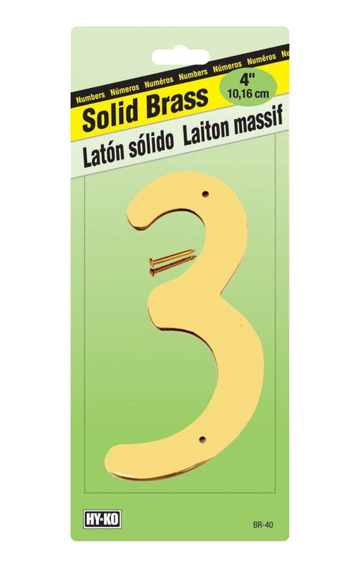 NUMBER HOUSE 4'S BRASS#3