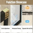 thumbnail image 3 of Spaco 50-54" W × 72" H Tempered Glass with Explosion Proof Film, Aluminum Frame Double Sliding Shower Door for Bathroom, "1/4 (6 mm), Stainless Steel Handle, Black, 3 of 15