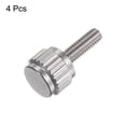 thumbnail image 3 of Uxcell 4Pcs Round Flat Head Knurled Thumb M2.5x8mm Hand Clamping Threaded Screws Knob Bolts for Calipers, 3 of 5