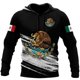 thumbnail image 5 of Sudadera con capucha para hombre y mujer, con estampado 3D de la bandera nacional de México, informal, de gran tamaño, popular, a la moda, para otoño, 5 of 5