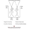 thumbnail image 2 of 2 Pcs Funny Doodle Necklace4263, Personalized Smiley Middle Finger Necklace, Best Friend Necklace for 2, Match Friends Funny Gift(Silver), 2 of 5