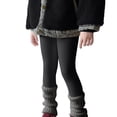 thumbnail image 2 of KAUOD Girls Fleece Thermal Tights Full Length Cotton Stretchy Footed Leggings Kids Toddler School Dress Opaque Pantyhose, 2 of 6