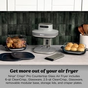 Ninja Crispi Pro 6-in-1 Glass Countertop Air Fryer, White