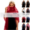 thumbnail image 3 of Elegant Solid Color Chiffon Wrap Versatile Bridal & Evening Party Scarf, 3 of 6