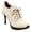 Beige, variant on Women Round Toe Oxfords Heels Lace-Up Stiletto High Heel Fashion Pumps Office Party Shoes Size 9 Black