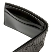Gucci Calfskin Leather GG Tennis Embossed Bi-Fold Wallet Black