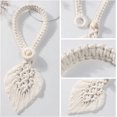 thumbnail image 3 of SHAR Set of 2 Boho curtain tiebacks, Curtai macrame cotton leaves, 3 of 5