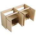 thumbnail image 4 of 60" Freestanding Bathroom Vanity with Double Resin Sink and Ample Bottom Storage for Bathroom Essentials, 4 of 6