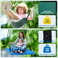 thumbnail image 5 of KloKick Heavy-Duty Metal Swing Set for Backyard, Outdoor Playset with Monkey Bars, Belt Swing, Platform Swing, Climbing Net, Trapeze Bar, for Kids 3-12, 5 of 12