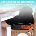 thumbnail image 3 of Premium Abstract Pattern Memory Foam Seat Cushion Ergonomic Chair Pad for Office Chair, Car, Airplane & Bleachers Sciatica, Tailbone Hip & Back Pain Relief - Chair Cushion for Long Office Workers., 3 of 5