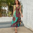 thumbnail image 5 of Paisley Print Vestido Sin Mangas , Vestidos De Lujo Para Ocasiones Oficiales, 5 of 5