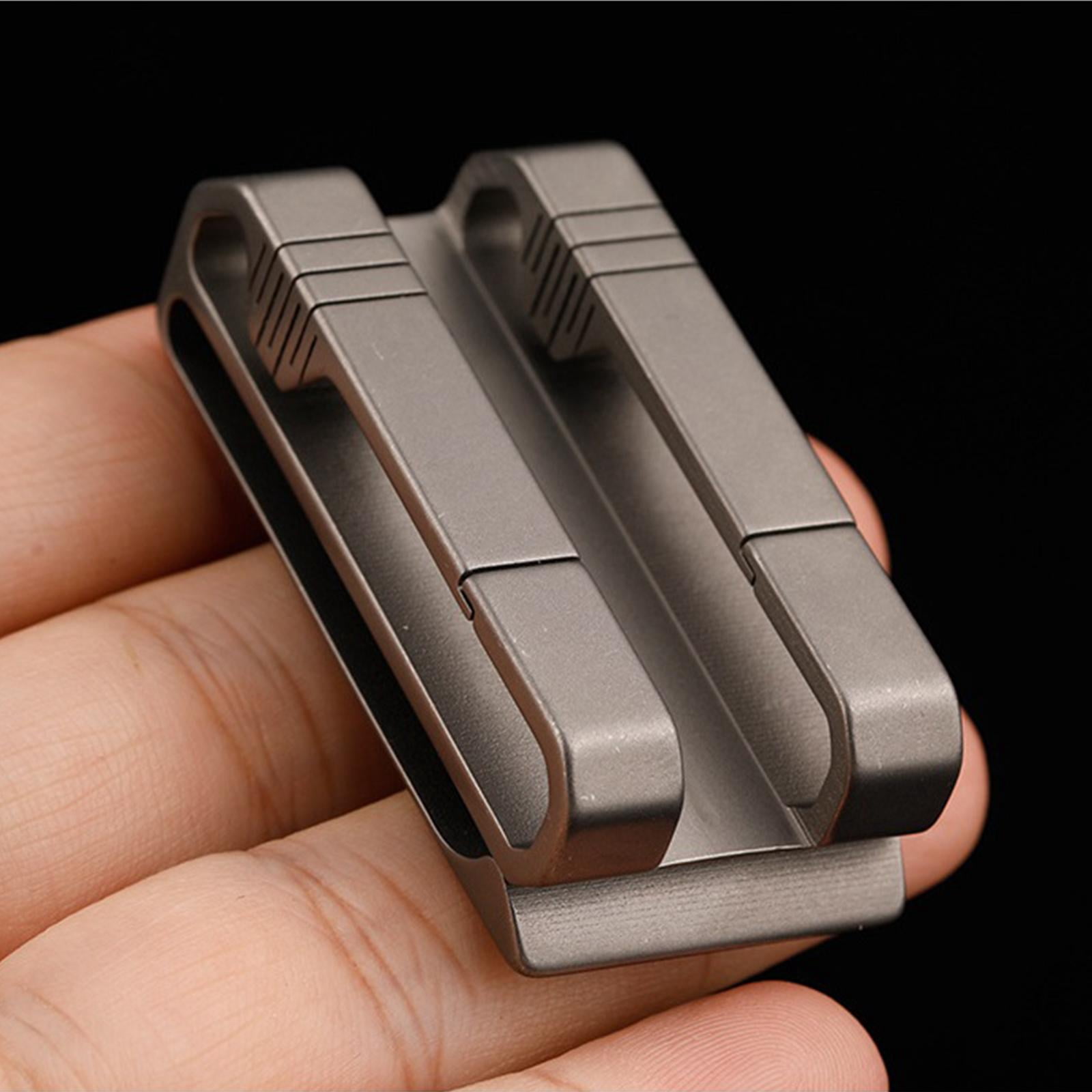 WE-POLUJ Anti-lost for Titanium Alloy Keychain Waist Belt Clip Buckle for Key Ring Holder for Men Car for Key Organizer