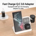 thumbnail image 4 of Digital Alarm Clock 3 in 1 Multifunctional Wireless Charger Compatible with Huawei/iPhone/Samsung Phone Watch Earphone Fast and Safe Charging With LED Night Light, 4 of 10